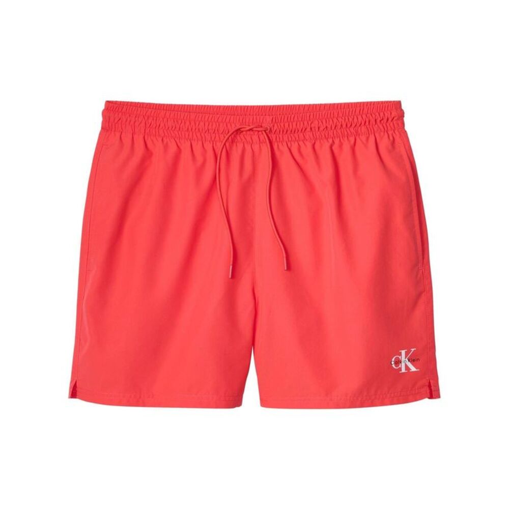 Calvin Klein Mens Logo Swim Shorts / Red